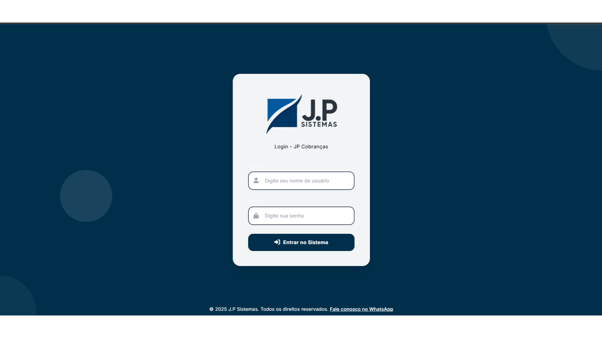 Sistema JP Cobranças - Empréstimos, cobranças e gestão financeira